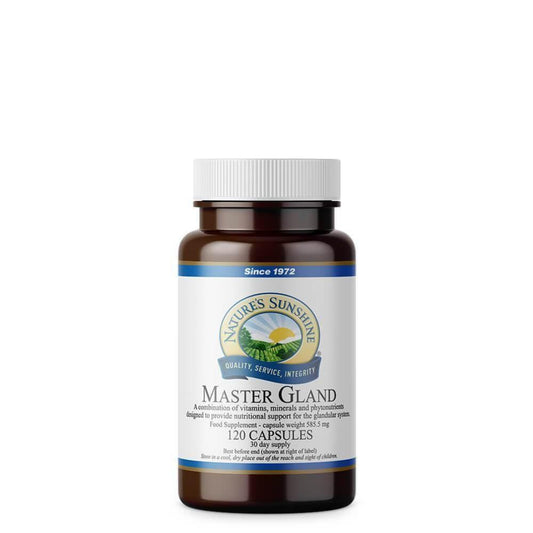 Natures Sunshine Master Gland comes as 120 Capsules for a 30 day supply