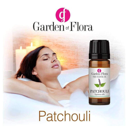 A woman enjoying a relaxing bath Patchouli 10ml Essential Oil