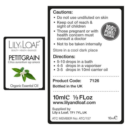 Lily & Loaf - Petitgrain 10ml (Organic) - Essential Oil